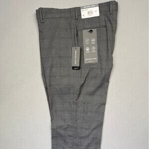 Michael Kors Men's Classic Fit Fall Pattern Pants  Gray plaid 34x34 $95